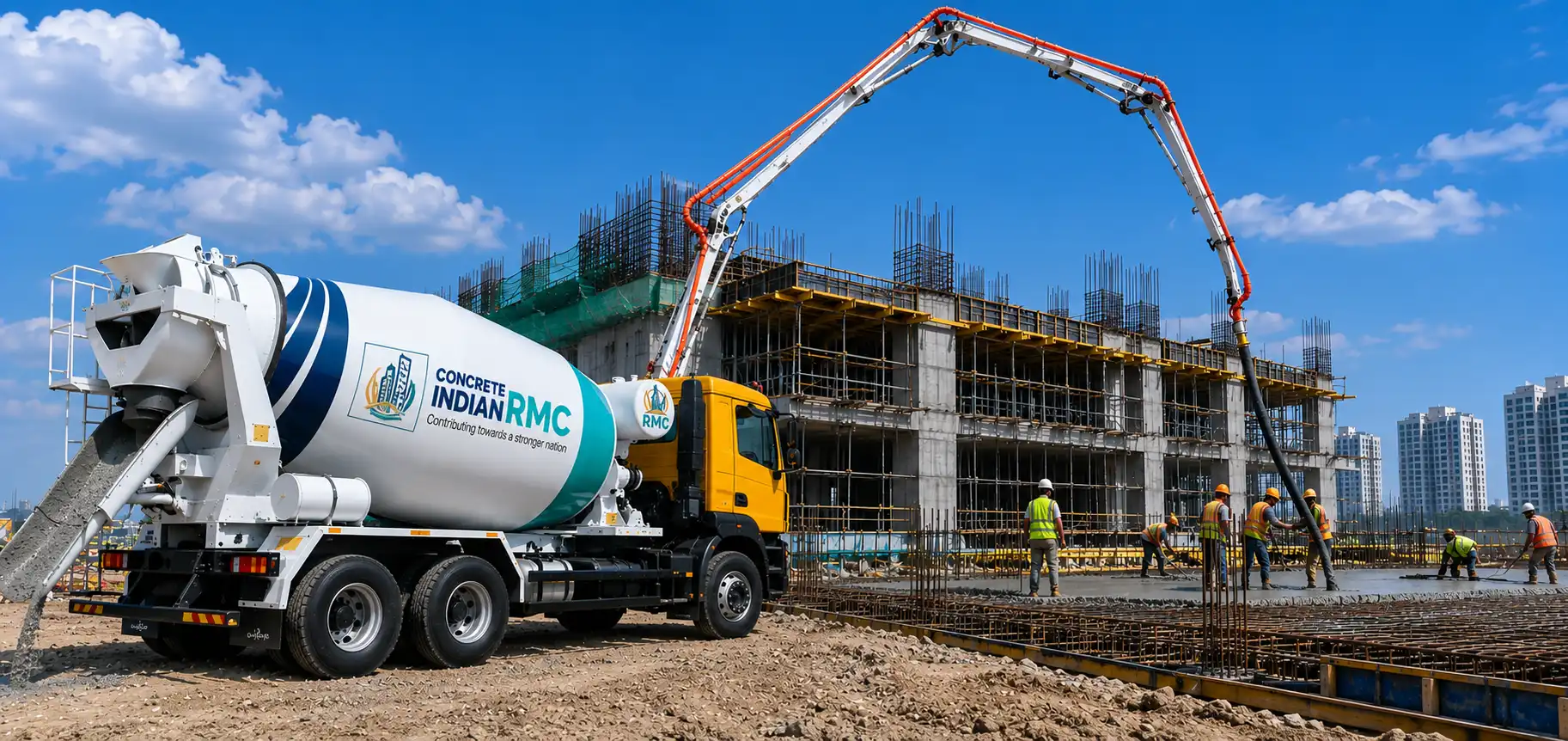 Concrete Indian RMC transit mixer truck