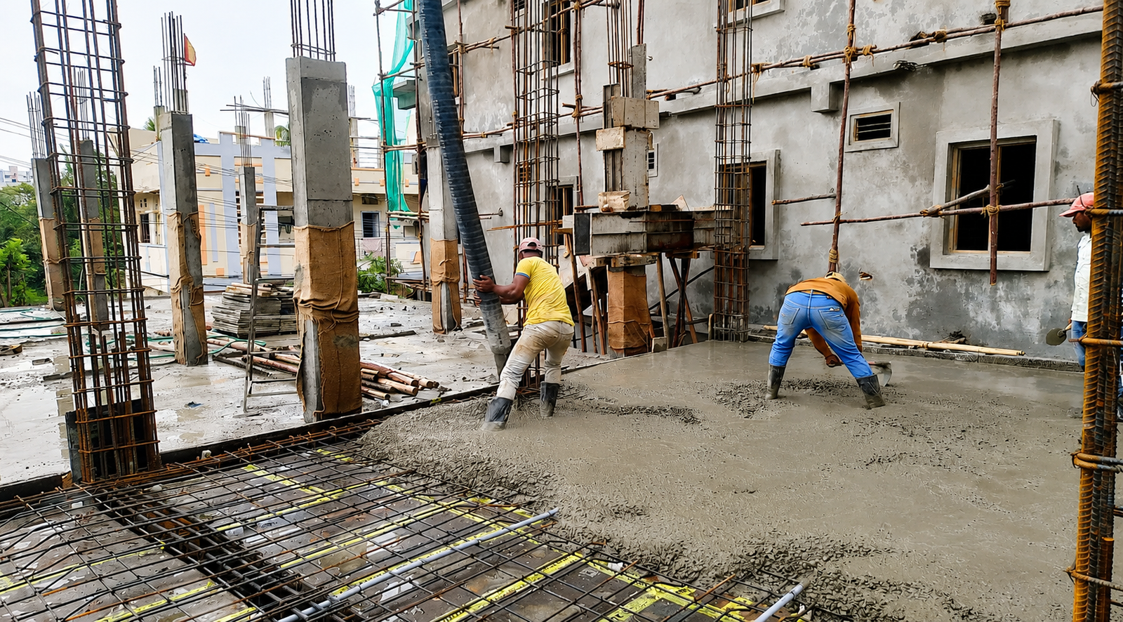 Pouring M25 For A Multi-Tower Residential Complex In Thukkuguda